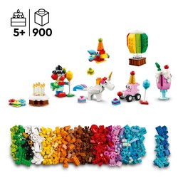 LEGO Classic 11029 Caja Creativa  Fiesta, Piezas para Juegos en Familia