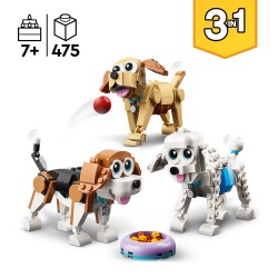 LEGO Creator 3-in-1 31137 Creator 3 en 1 Perros Adorables, Figuras de Animales de Juguete