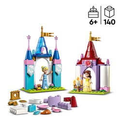 LEGO Disney Princess 43219 Castillos Creativos de las Mini Muñecas Bella y Cenicienta