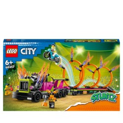 LEGO City 60357 Stuntz Desafío Acrobático  Camión y Anillos de Fuego, Juego de Acción