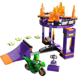LEGO City 60359 Stuntz Desafío Acrobático  Rampa y Aro con Moto de Juguete