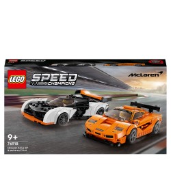 LEGO Speed Champions 76918 McLaren Solus GT y McLaren F1 LM, Maquetas de Coches de Juguete