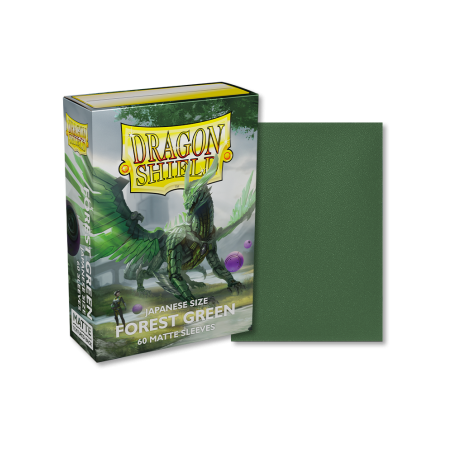 DRAGON SHIELD - 60 JAPANESE SIZE MATTE DUAL SLEEVES - FOREST GREEN