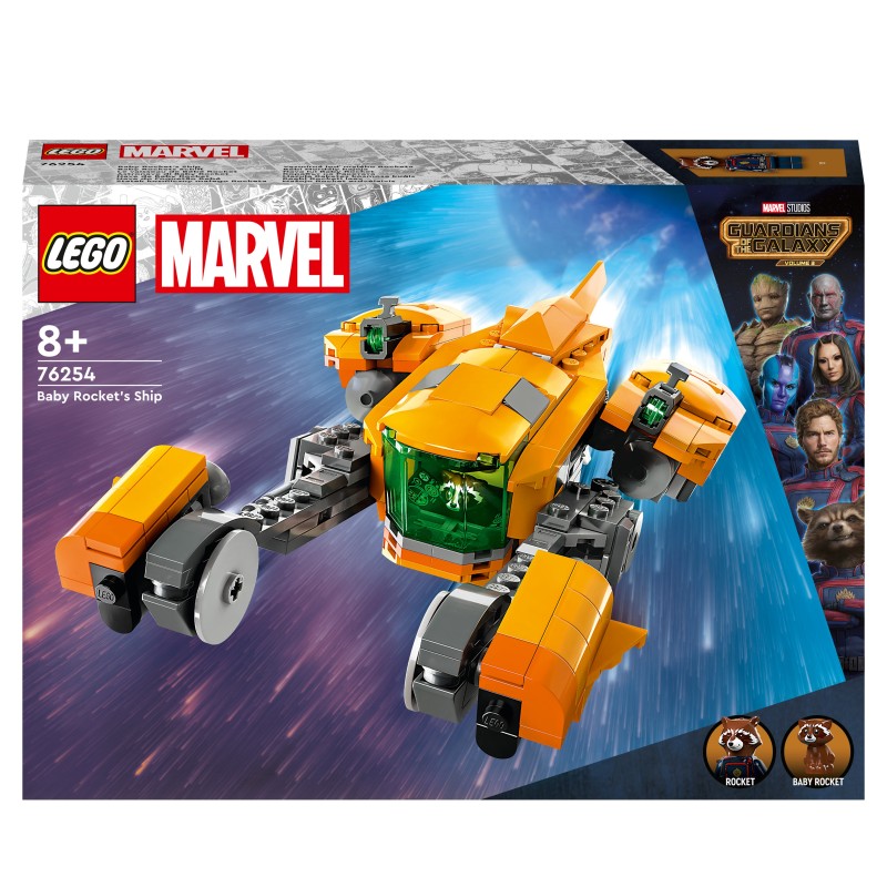 LEGO Marvel Super Heroes 76524 Marvel Nave de Baby Rocket, Juguete Guardianes de la Galaxia 3