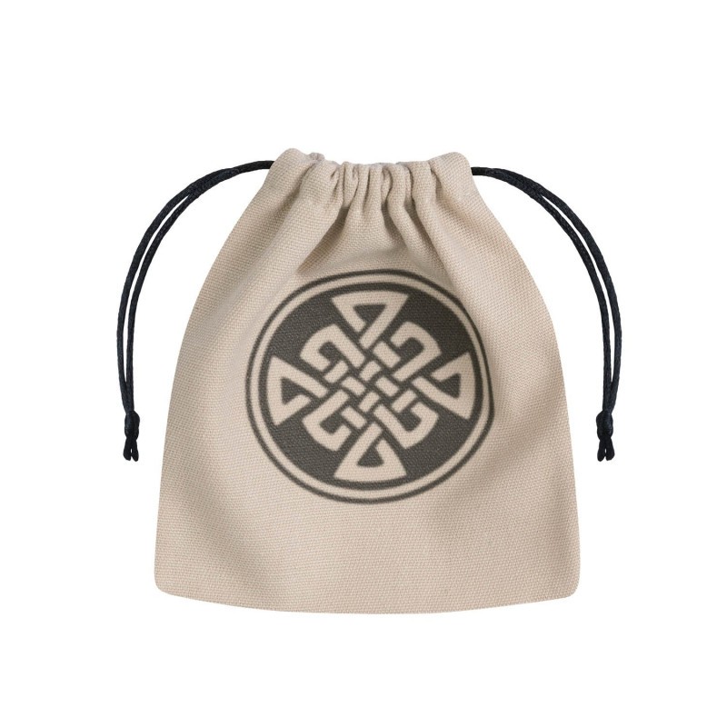 Q-WORKSHOP - BORSA PORTA DADI - CELTIC (BEIGE/BLACK)