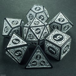 DICE LAIR - SET DADI WIND ROSE NERO E BIANCO