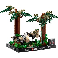 LEGO 75353 Star Wars Diorama  Duelo de Speeders en Endor, Maqueta para Construir