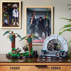 LEGO 75353 Star Wars Diorama  Duelo de Speeders en Endor, Maqueta para Construir