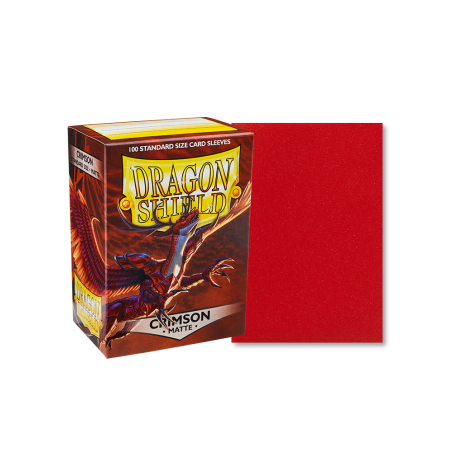 DRAGON SHIELD - 100 BUSTINE STANDARD - MATTE CRIMSON