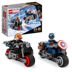 LEGO Marvel Super Heroes 76260 Marvel Motos de la Viuda Negra y Capitán América, Juguete