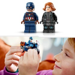 LEGO Marvel Super Heroes Motociclette di Black Widow e Captain America