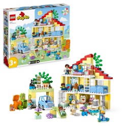 LEGO 10994 DUPLO Casa de Muñecas 3en1, Juguete Educativo con Coche