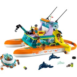LEGO 41734 Friends Barco de Rescate Marítimo, Animales Marinos de Juguete