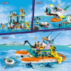 LEGO 41736 Friends Centro de Rescate Marítimo con Animales Marinos de Juguete