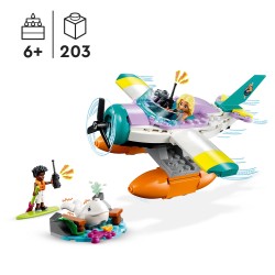 LEGO 41752 Friends Avión de Rescate Marítimo con Animales Marinos de Juguete