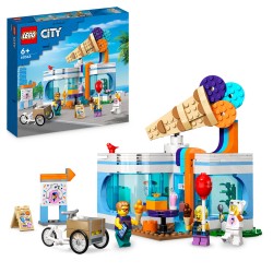 LEGO 60363 City Tienda de Helados con Carrito de los Helados de Juguete