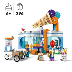 LEGO 60363 City Tienda de Helados con Carrito de los Helados de Juguete