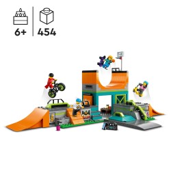 LEGO 60364 City Parque de Skate Callejero con Bici y Scooter de Juguete
