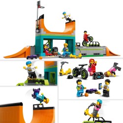 LEGO 60364 City Skatepark Set met Speelgoed Skateboard en Fiets