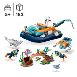 LEGO City 60377 Le Bateau d’Exploration Sous-Marine