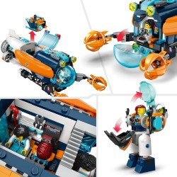 LEGO 60379 City Submarino Explorador de las Profundidades Marinas, Juguete