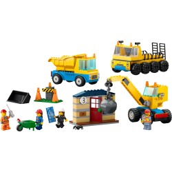 LEGO 60391 City Camiones de Construcción y Grúa con Bola de Demolición