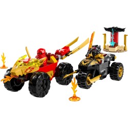 LEGO 71789 NINJAGO Batalla de Coches y Motos de Kai y Ras, Juguete