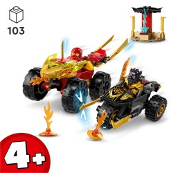 LEGO 71789 NINJAGO Kai en Ras' duel tussen auto en motor Speelgoed