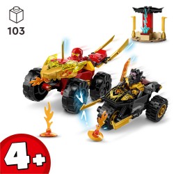 LEGO NINJAGO 71789 Le Combat en Voiture et en Moto de Kai et Ras