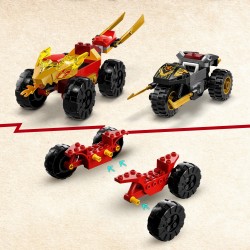 LEGO 71789 NINJAGO Batalla de Coches y Motos de Kai y Ras, Juguete