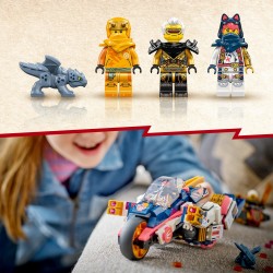 LEGO 71792 NINJAGO Moto de Carreras Mecánica Transformer de Sora, Figuras