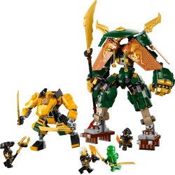 LEGO 71794 NINJAGO Mechs del Equipo Ninja de Lloyd y Arin con Minifiguras