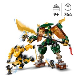 LEGO 71794 NINJAGO Mechs del Equipo Ninja de Lloyd y Arin con Minifiguras