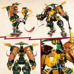 LEGO 71794 NINJAGO Mechs del Equipo Ninja de Lloyd y Arin con Minifiguras