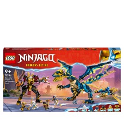 LEGO NINJAGO 71796 Le Dragon Élémentaire contre le Robot de l’Impératrice