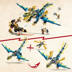 LEGO NINJAGO 71796 Le Dragon Élémentaire contre le Robot de l’Impératrice
