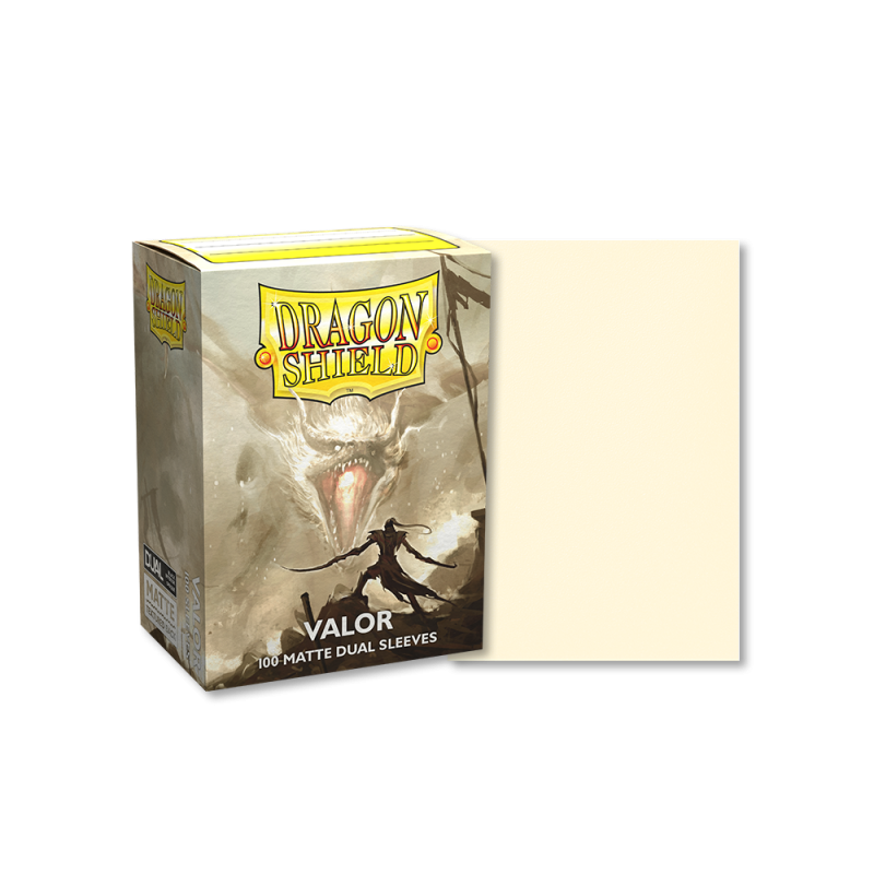 DRAGON SHIELD - 100 STANDARD SIZE MATTE DUAL SLEEVES - VALOR DRAGON SHIELD - 100 STANDARD SIZE MATTE DUAL SLEEVES - VALOR