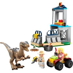 LEGO Jurassic World 76957 Jurassic Park Escapada del Velociraptor, Dinosaurios de Juguete