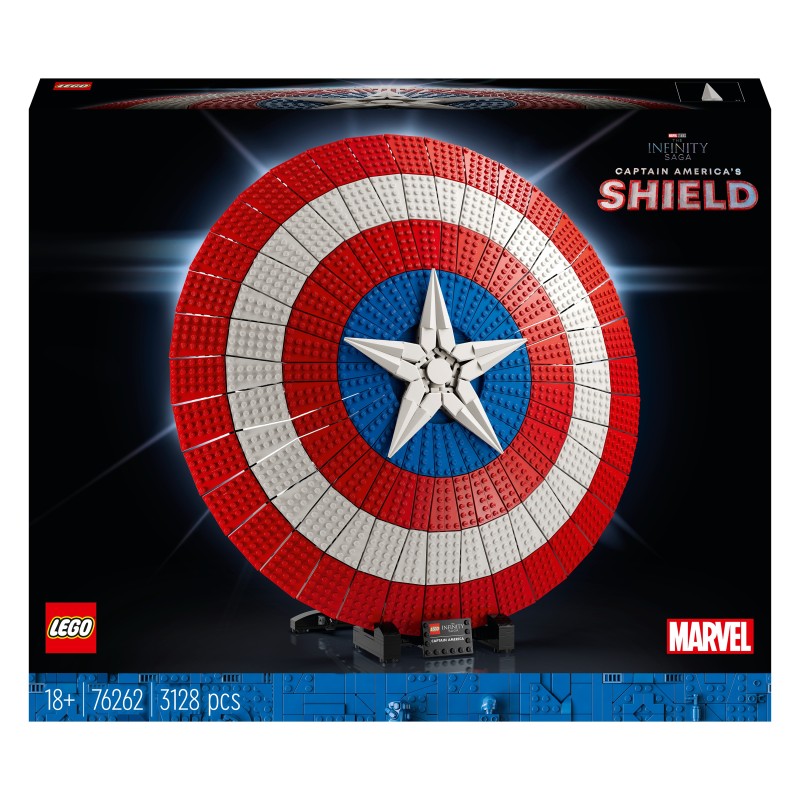 LEGO 76262 Marvel Escudo del Capitán América, Maqueta para adultos