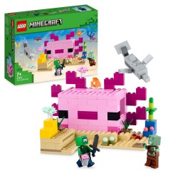 LEGO 21247 Minecraft La Casa-Ajolote, Casa con Animales de Juguete