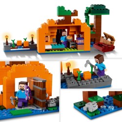 LEGO 21248 Minecraft La Granja-Calabaza Casa de Juguete con Figuras