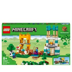 LEGO 21249 Minecraft Caja Modular 4.0, Juguete 2en1 con Figura de Steve