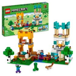 LEGO 21249 Minecraft Caja Modular 4.0, Juguete 2en1 con Figura de Steve