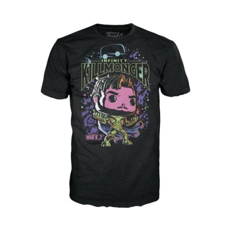 Funko Tee - Marvel Wat If - BlackLight - Infinity KillMonger - XL