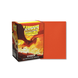 DRAGON SHIELD - 100 STANDARD SIZE MATTE DUAL SLEEVES - EMBER