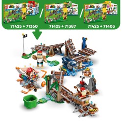 LEGO Super Mario 71425 Ensemble d'Extension Course de Chariot de Mine de Diddy Kong