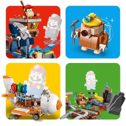 LEGO Super Mario 71425 Ensemble d'Extension Course de Chariot de Mine de Diddy Kong