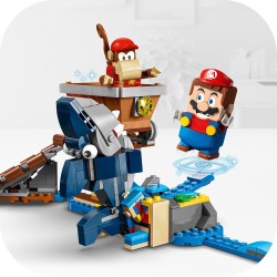 LEGO Super Mario 71425 Ensemble d'Extension Course de Chariot de Mine de Diddy Kong