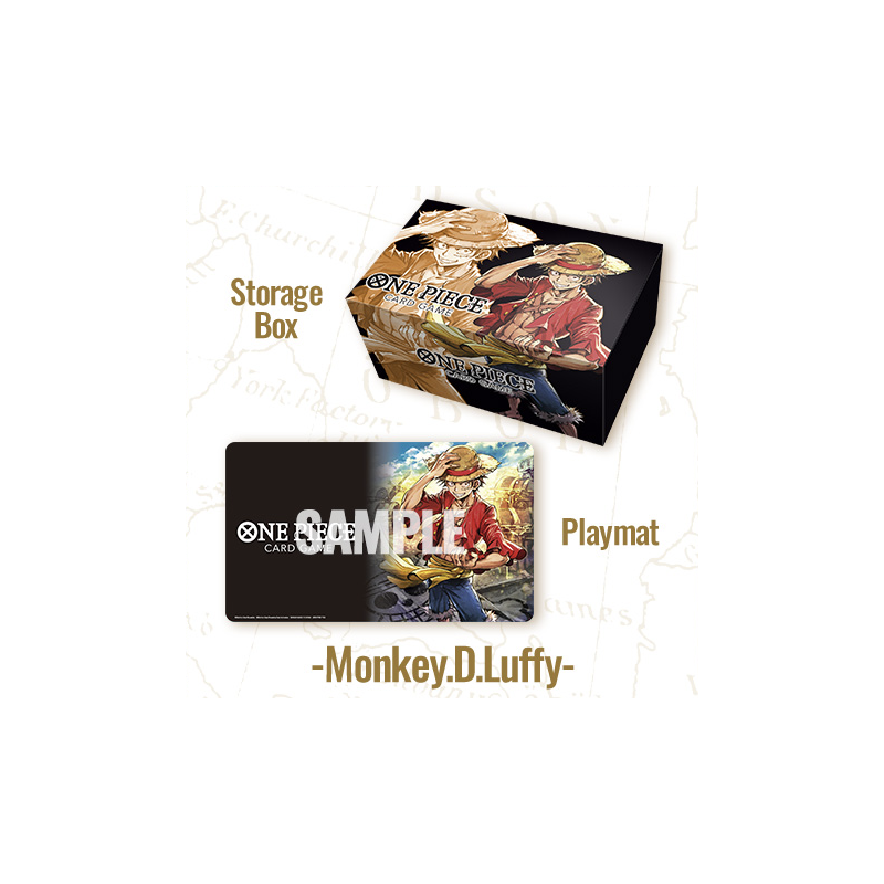 BANDAI GAMES - ONE PIECE CARD GAME - PLAYMAT & STORAGE BOX SET - MONKEY D. LUFFY - ENG