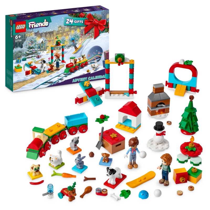 LEGO Friends 41758 Calendario de Adviento 2023 de Navidad y Mini Muñecos